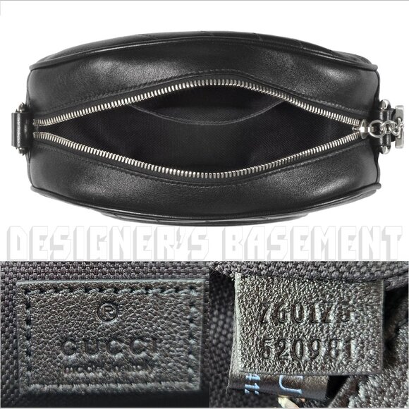 GUCCI black BLONDIE MINI Matelasse lamb Leather Oval Interlocking GG charm Bag - Picture 7 of 10